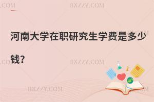 河南大學(xué)在職研究生學(xué)費是多少錢？