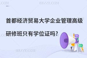 首都經(jīng)濟(jì)貿(mào)易大學(xué)企業(yè)管理高級(jí)研修班只有學(xué)位證嗎?