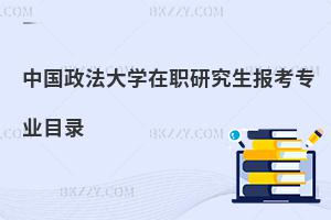 中國政法大學(xué)在職研究生報(bào)考專業(yè)目錄